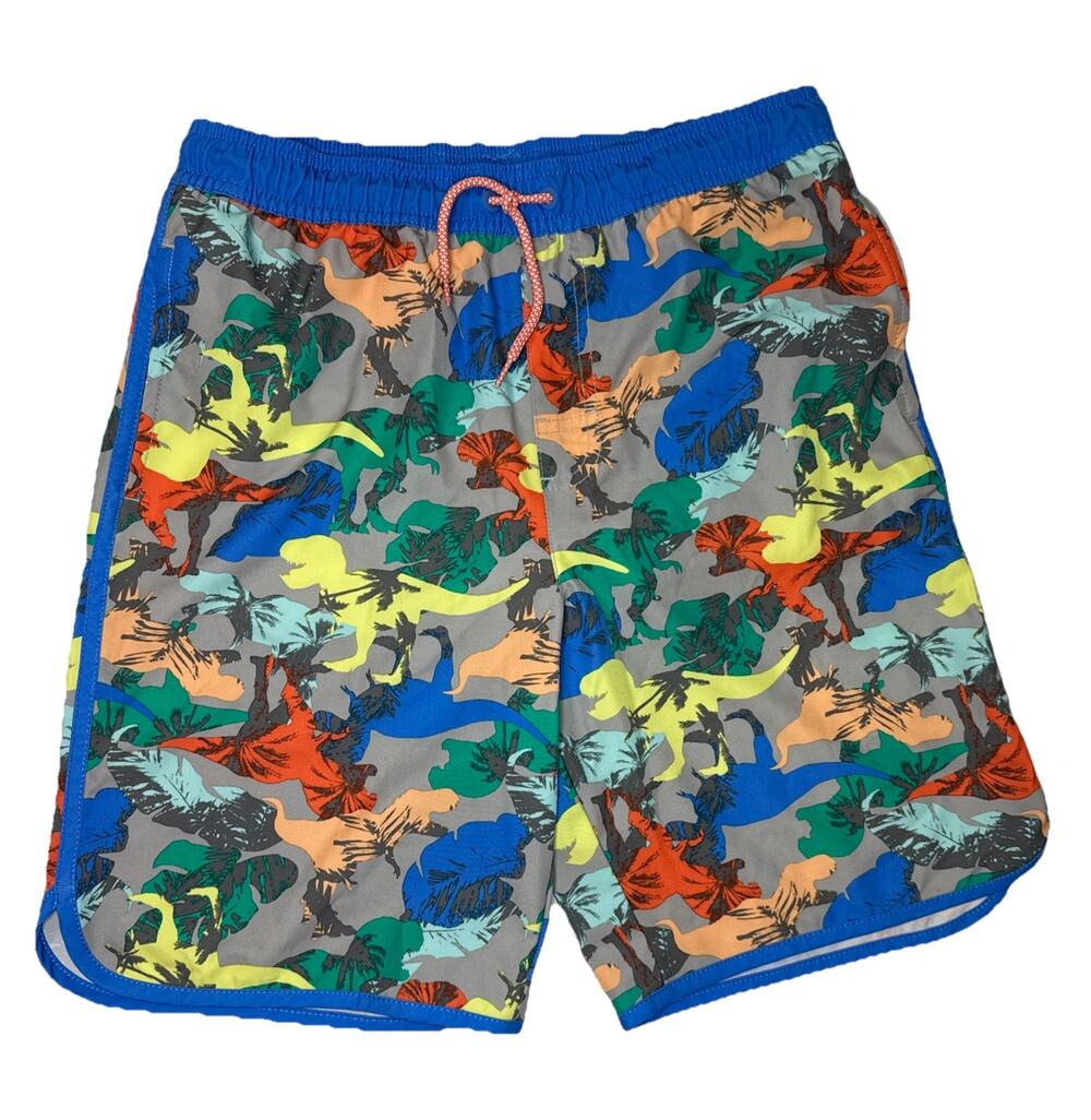 Wonder Nation Boys Quick Dry Swim Trunks Dinosaur Size XL (14-16) Mesh Lined